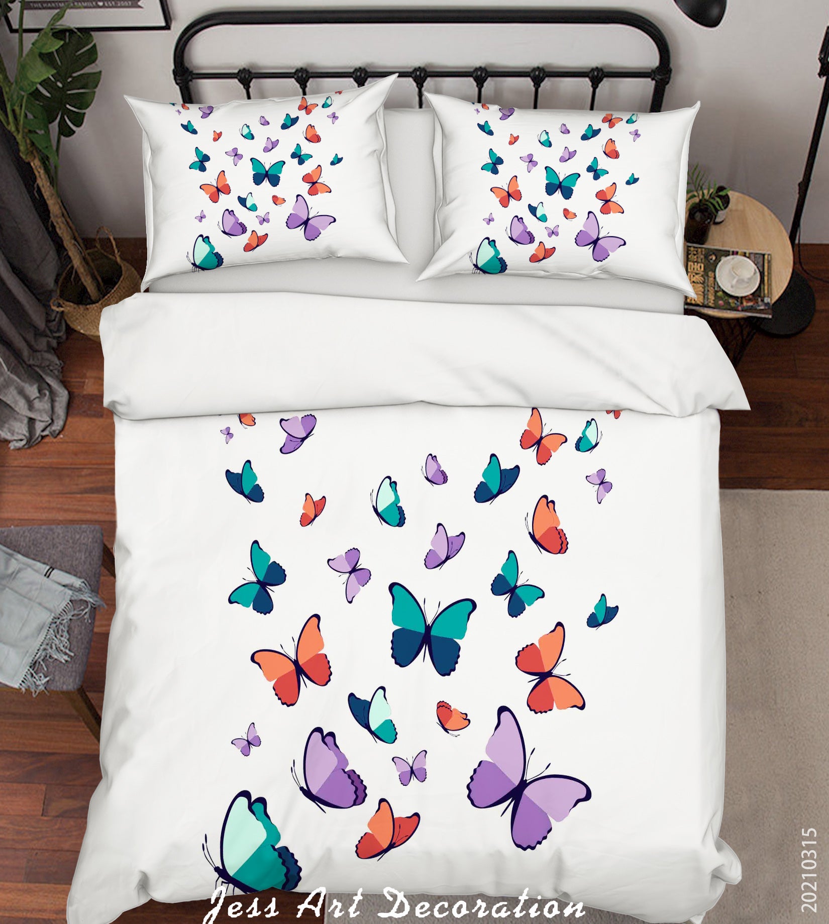 3D Animal Color Butterfly Quilt Cover Set Bedding Set Duvet Cover Pillowcases 64