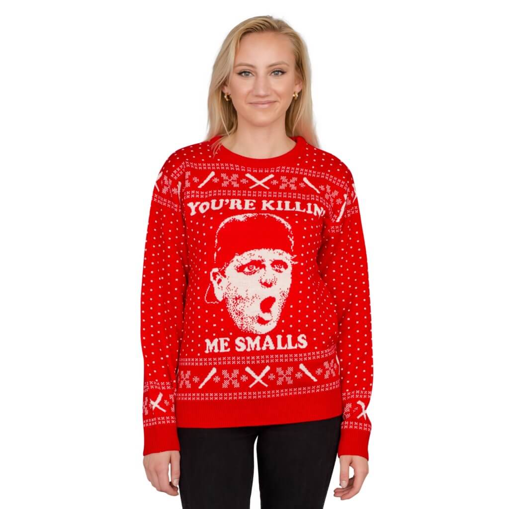 Women’S The Sandlot You’Re Killing Me Smalls Red Ugly Christmas Sweater