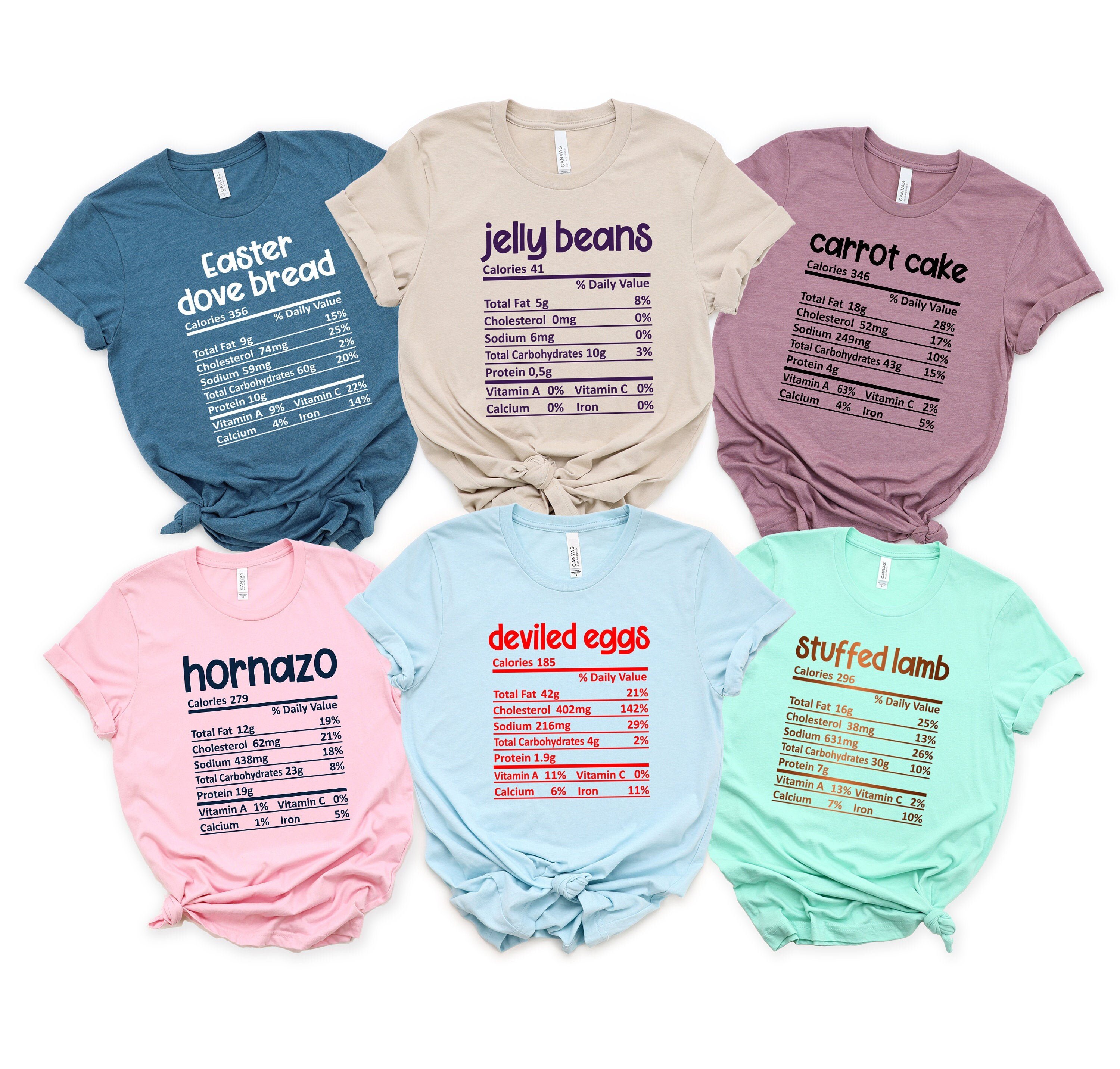 Easter Nutrition Facts Shirt, Family Easter Group Shirts, Easter Food Candy Shirt, Women’S Kid Baby Easter Shirt, Easter Matching Shirt