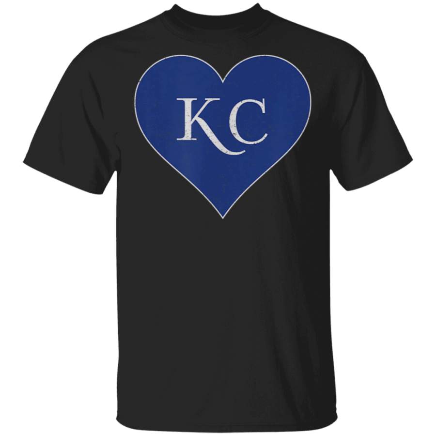 Kansas City Heart TShirt I Love KC Vintage Tee G500 5.3 oz. T-Shirt