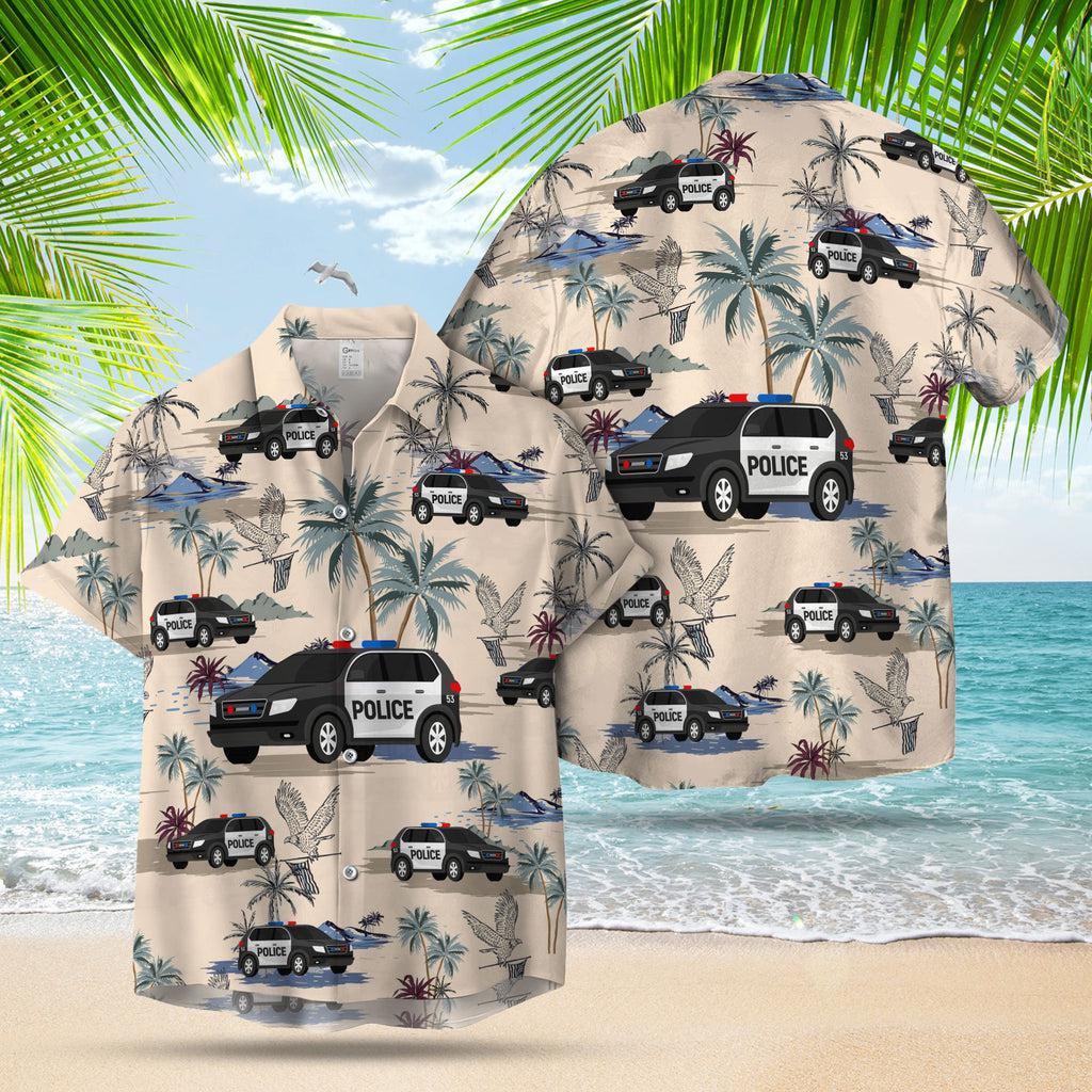 Police Cars Seamless Pattern Hawaii Shirt For Men Women Ha92713