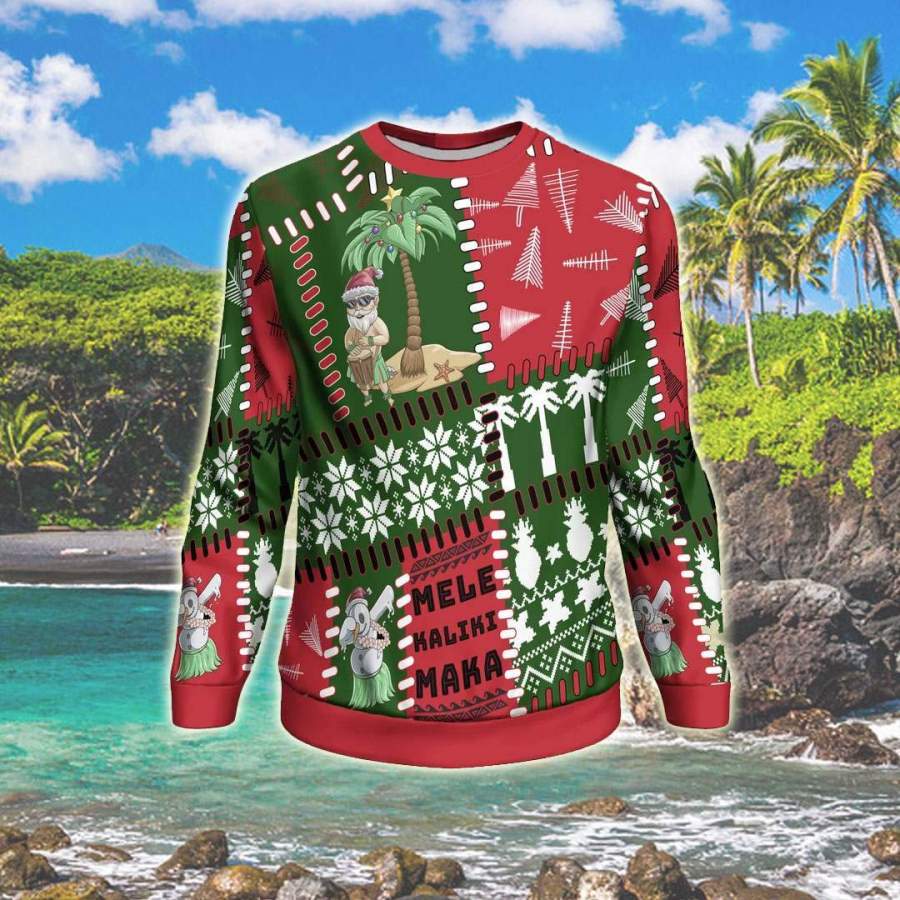 Polynesian Hawaiian All Over Print Ugly Christmas Sweater Ha17759