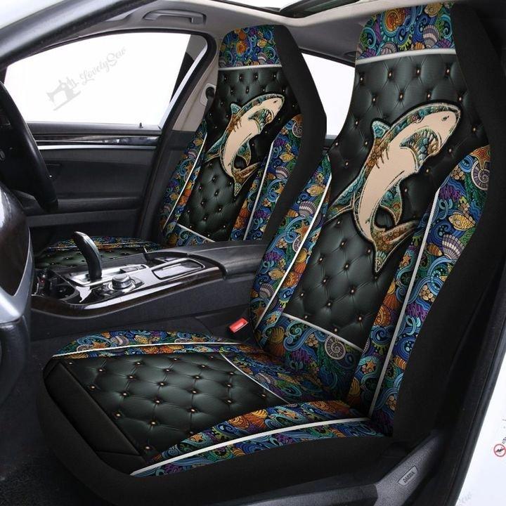 Shark Car Seat Covers Set 2 Pc, Car Accessories Seat Cover