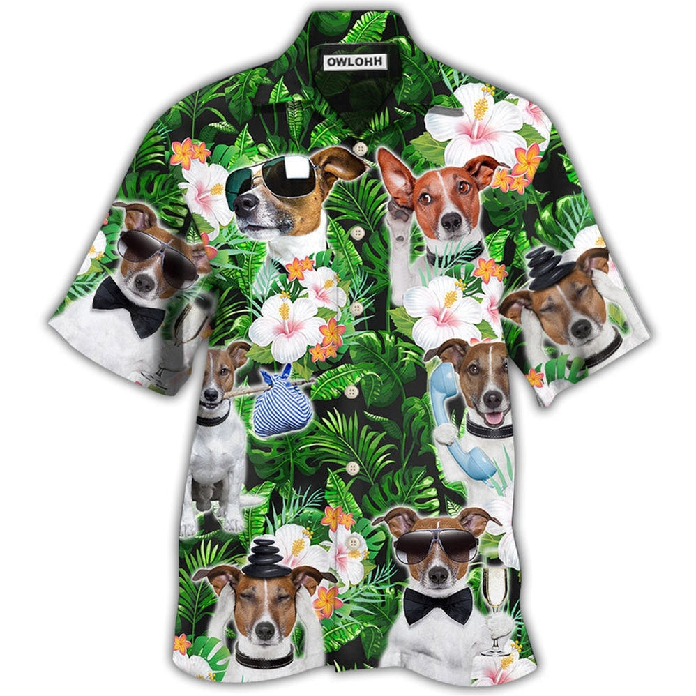 Rat Terrier Green Tropical Dog Lover Hawaii Shirt Ha10858