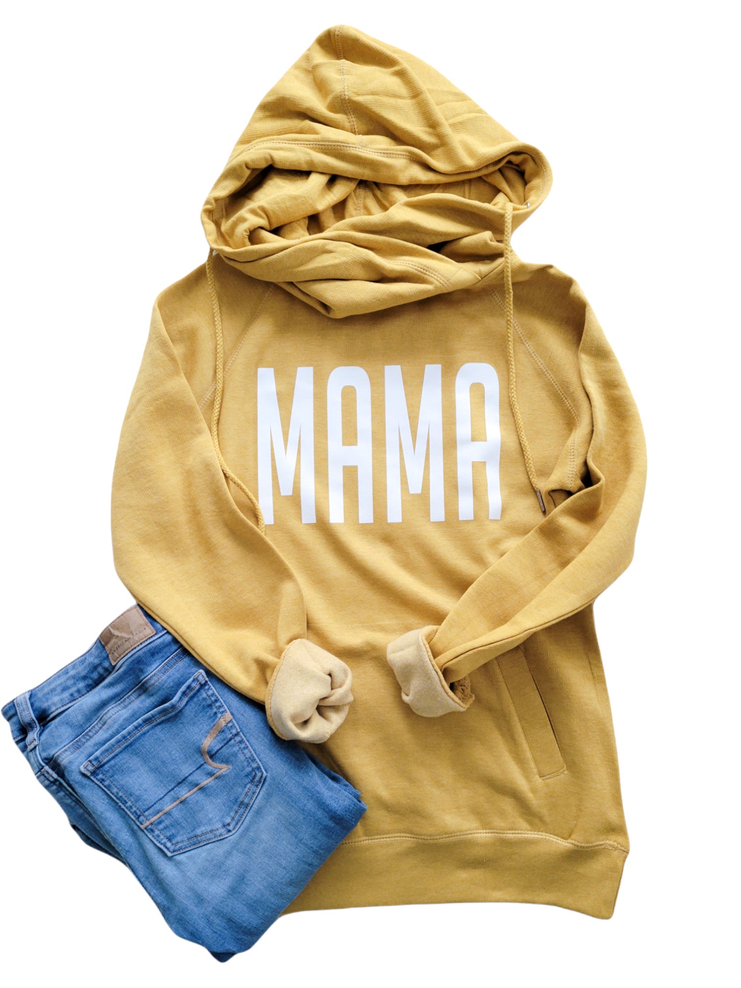 Mustard Funnel Hoodie