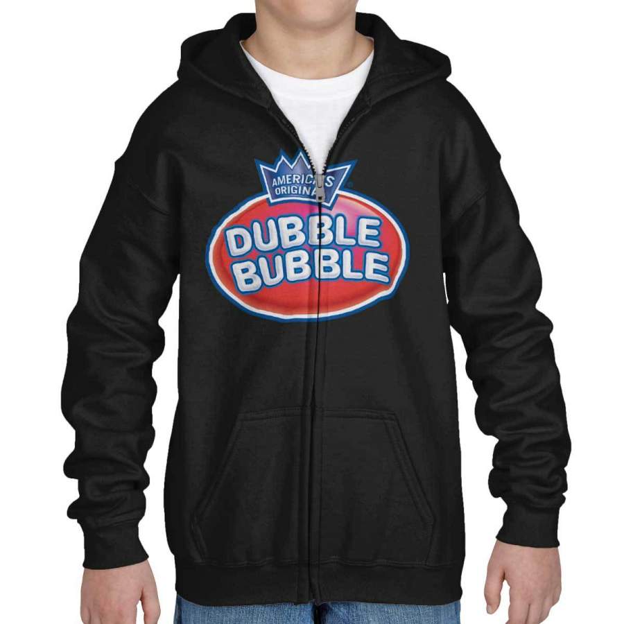 Vintage Dubble Bubble Youth Zip Hoodie