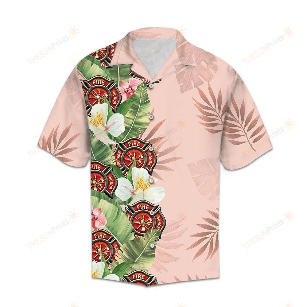 Tropical Firefighter Hawaiian Shirt Ha96351