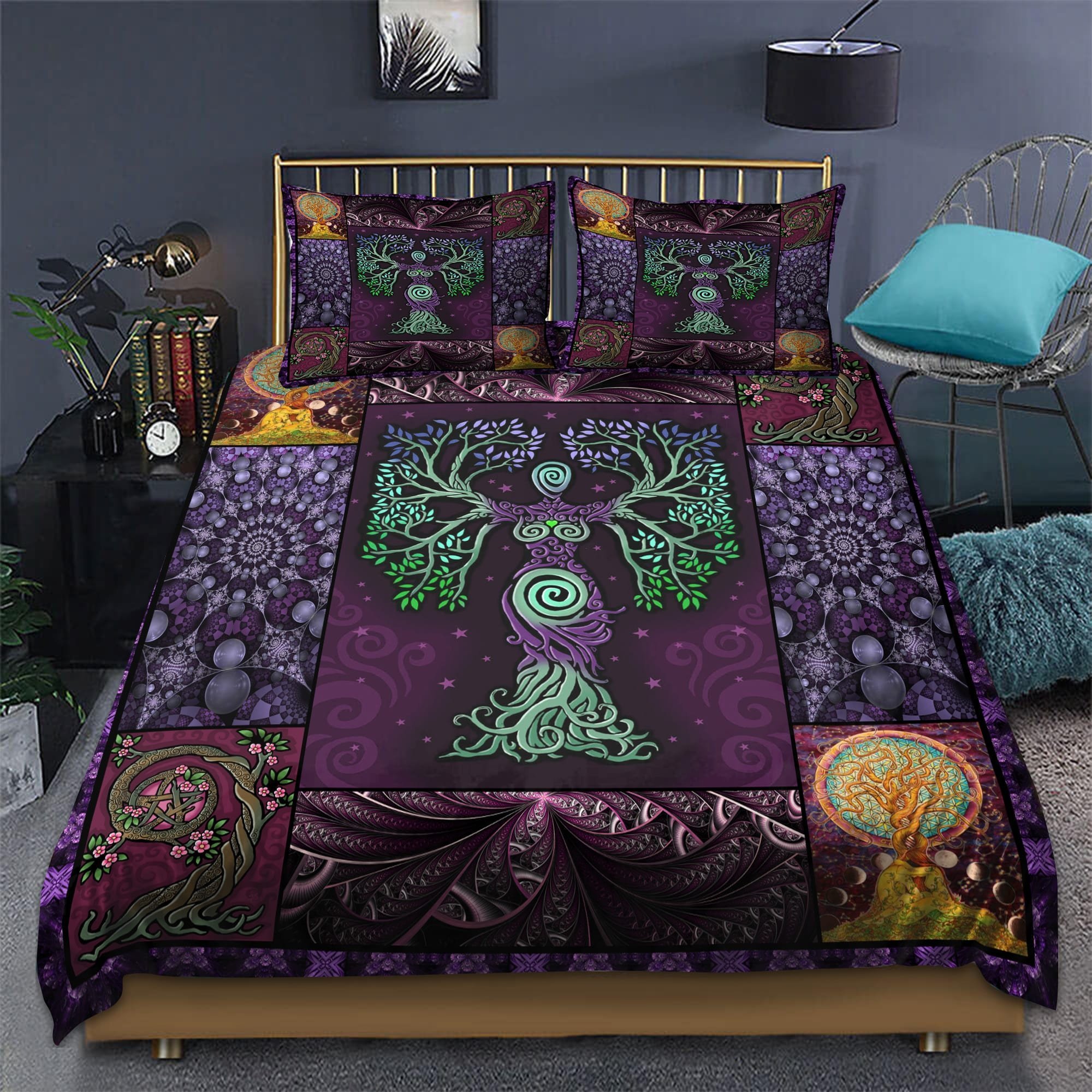 Tree Of Life Celtic All Over Printed Bedding Set