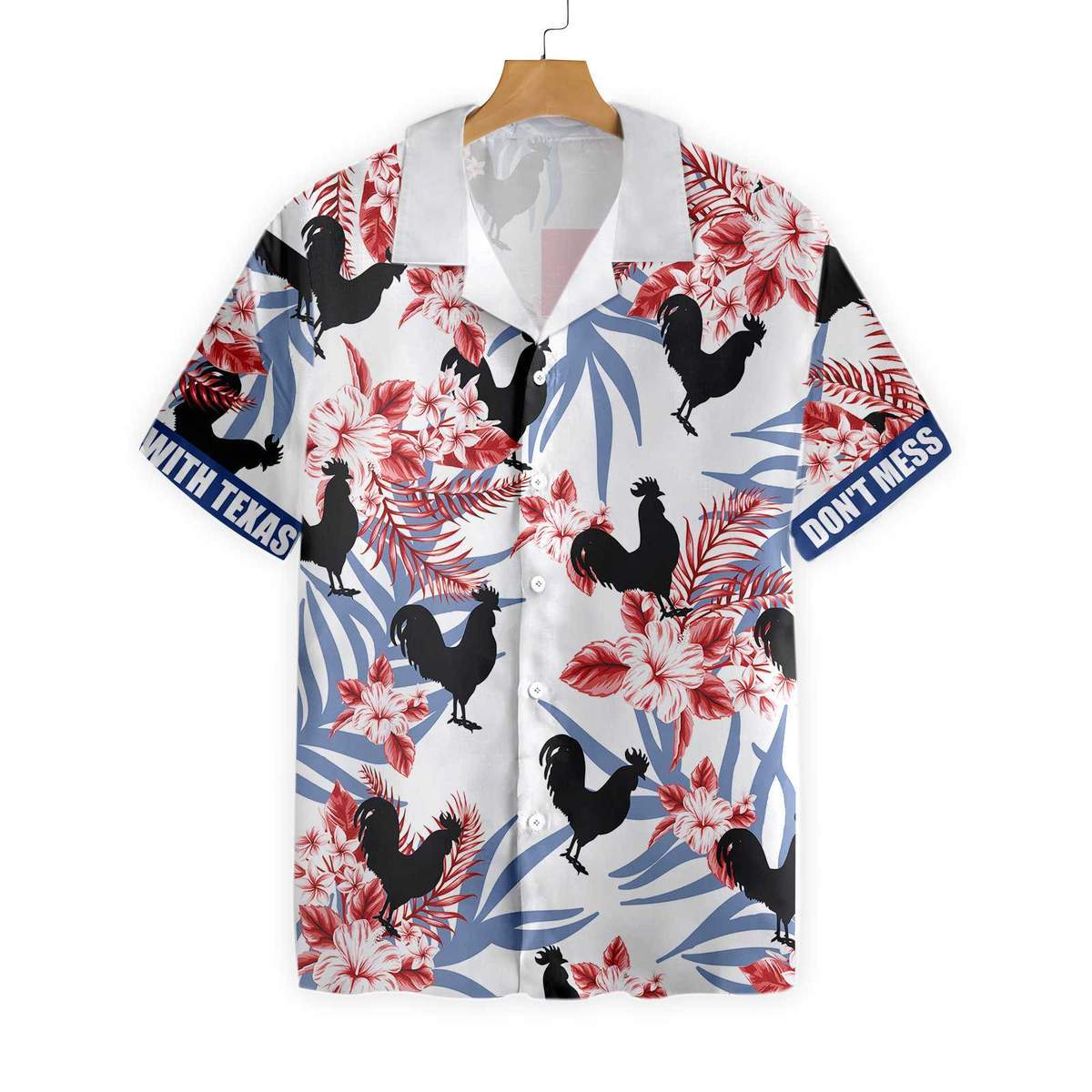 Black Rooster Texas Hawaii Shirt Ha33608