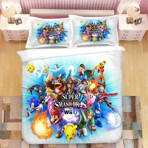 Super Smash Bros Ultimate Mario 6 Duvet Cover Pillowcase Home Decor 3D Bedding Set