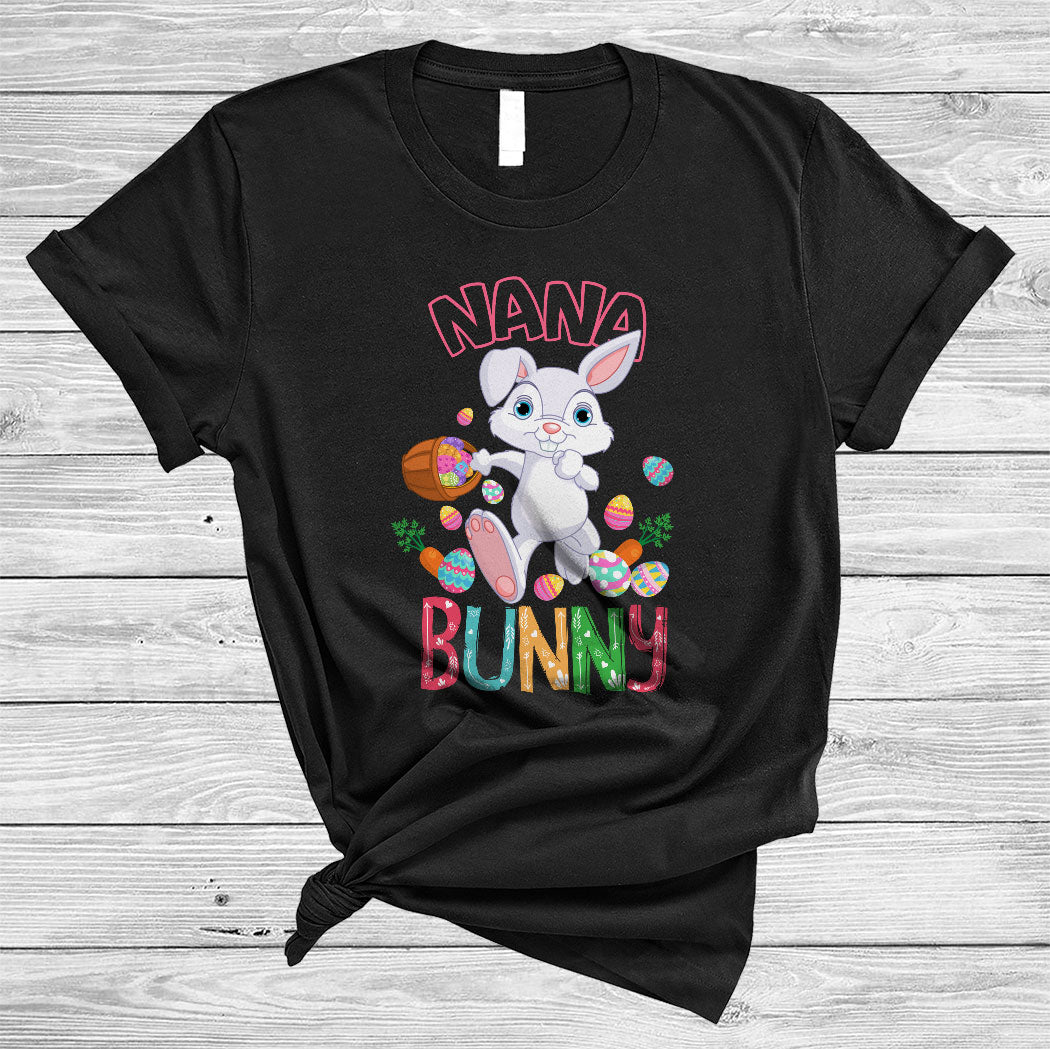 Nana Bunny Cute Happy Easter Day Egg Hunt Bunny Lover Matching Family Group Gifts T-Shirt