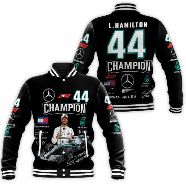 Formula 1 Lewis Hamilton Champion Mercedes Baseball Jacket