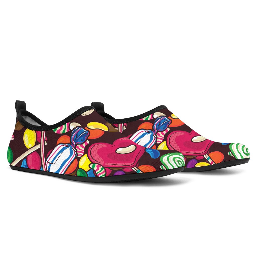 Candy Pattern Print Design Ca02 Aqua Water Shoes