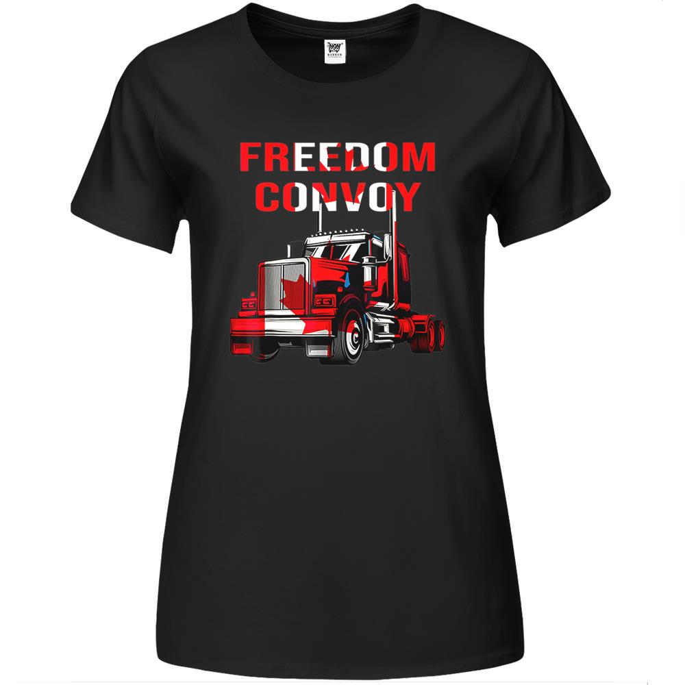 Canada Truck Freedom Convoy Canadian Trucker Rule Ottawa Premium Womens T Shirts