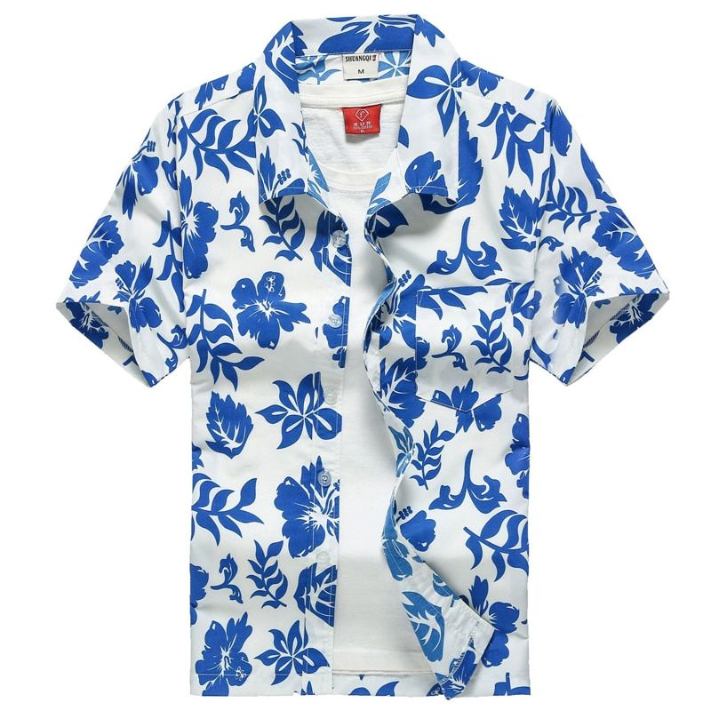 Flowers White High Quality Unisex Hawaii Shirt For Men And Women Ha35035