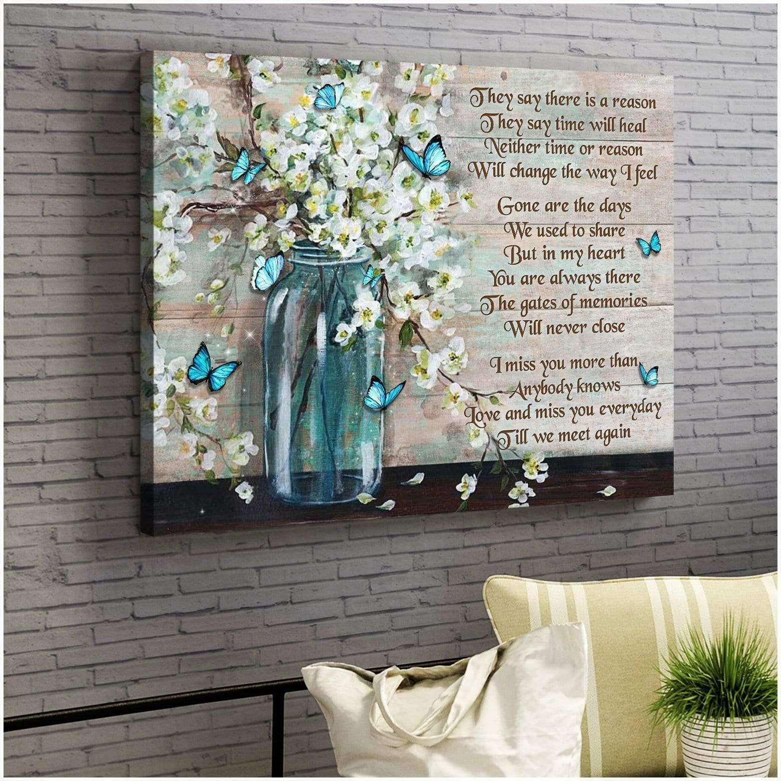 They Say There Is A Reason Butterfly Premium Wall Art Canvas