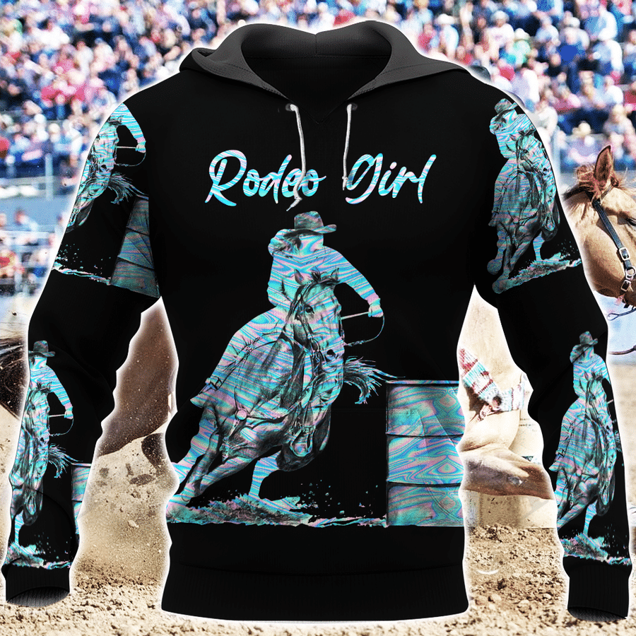 Rodeo Girl Horse Racing Hoodie 3D