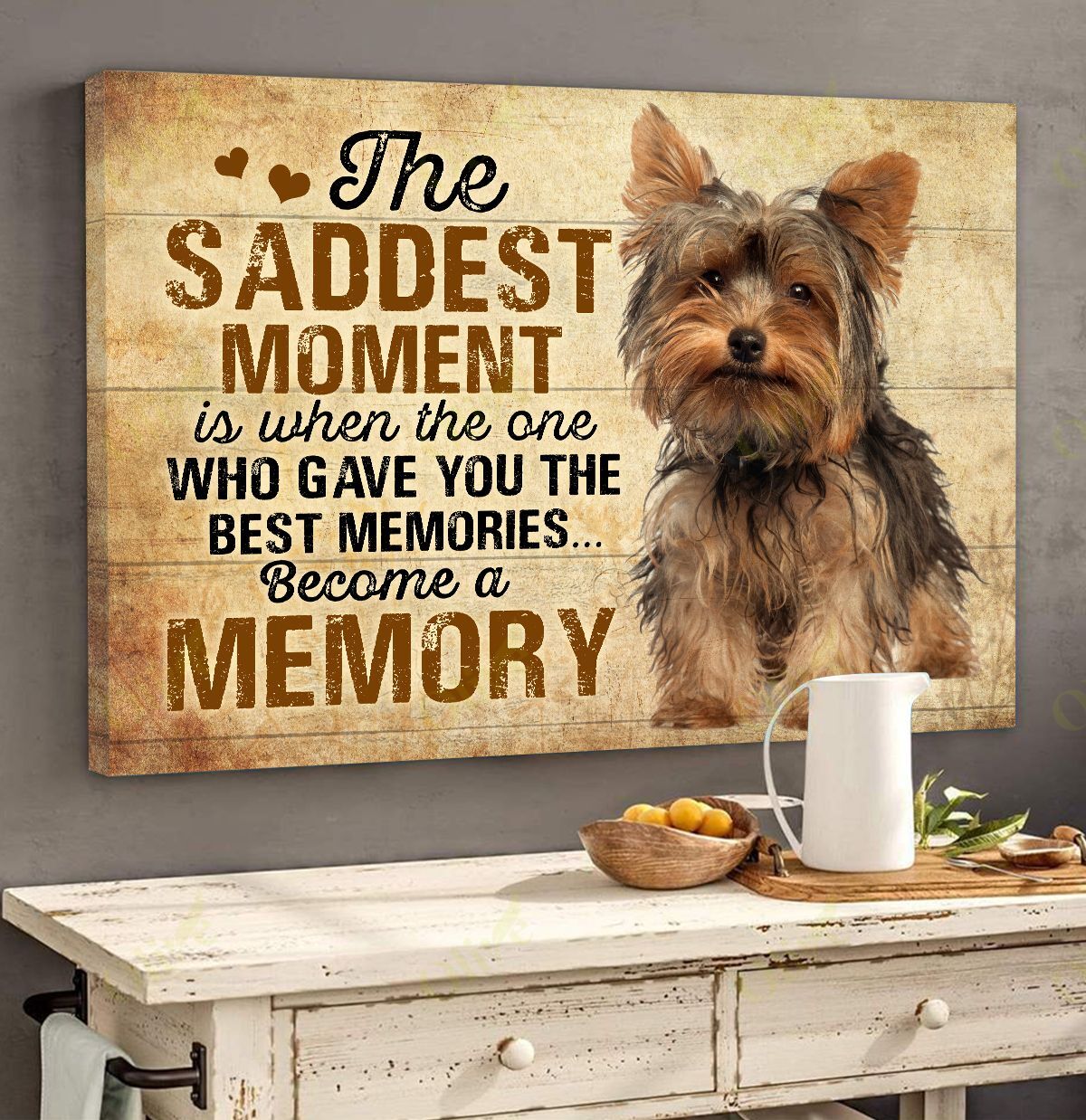 Yorkshire Terrier – Memory With You Canvas Wall Art Home Decor