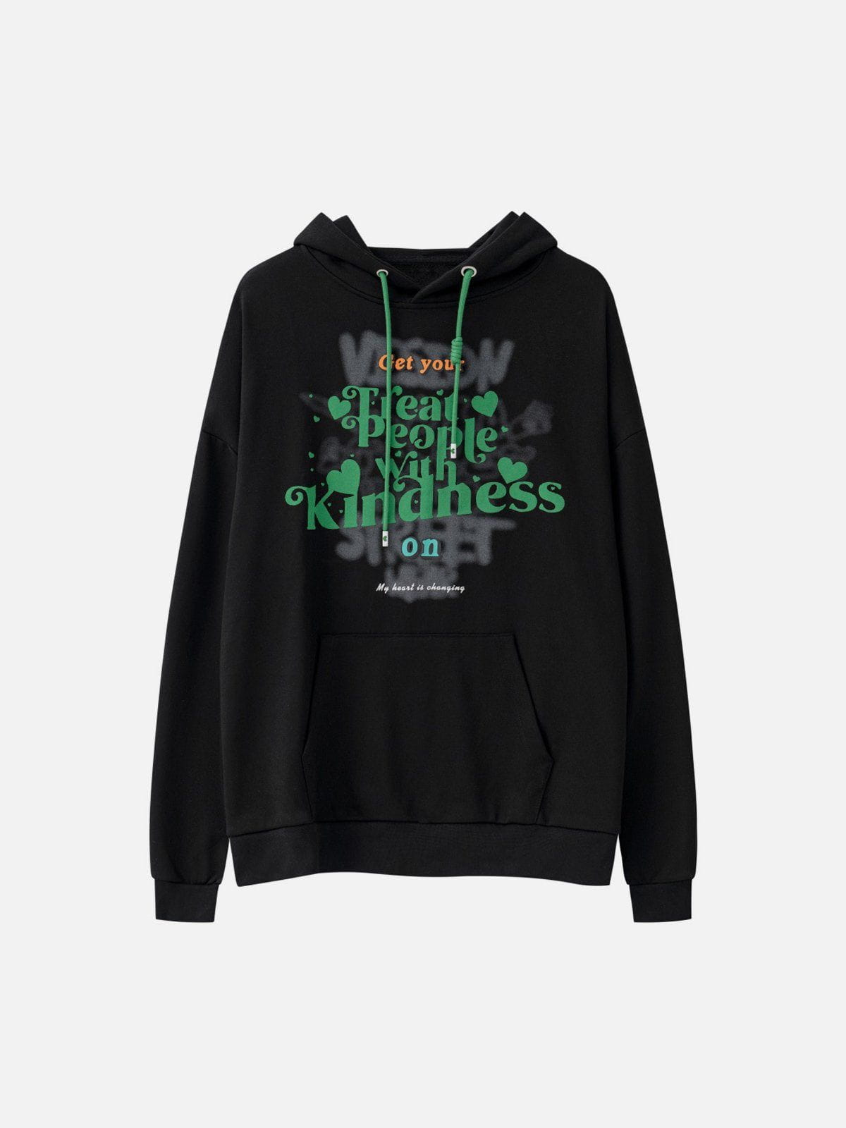 Talishko™ – Letter Smudge Print Hoodie