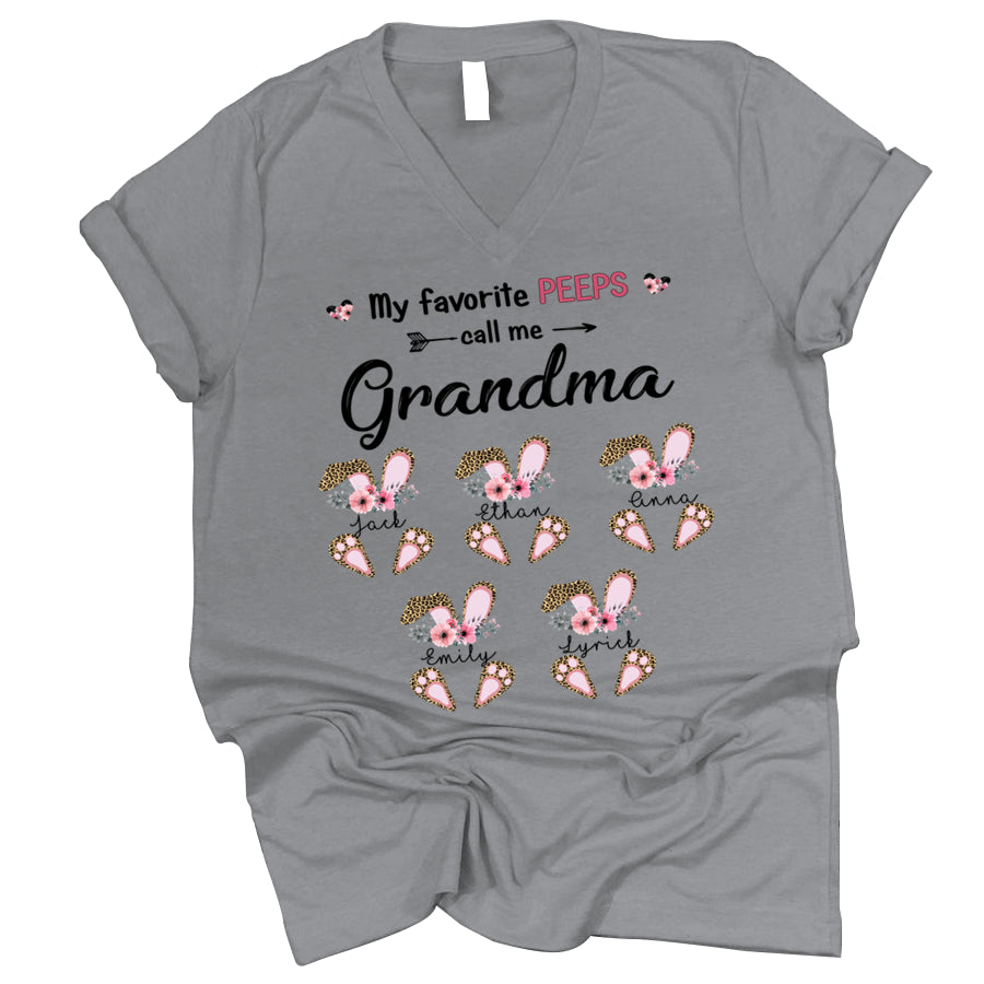 My Favorite Peeps Call Me Grandma Shirt, Happy Easter Bunny Shirt