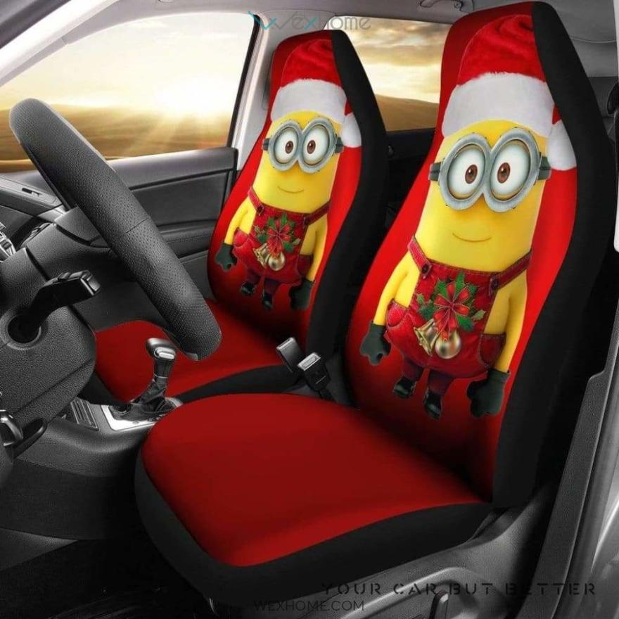 Marry Christmas Minions Car Seat Covers 130302 Accessories Car 2021