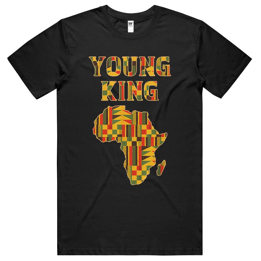 Cool African Kente Art Men Boys Kids African American Print T Shirts