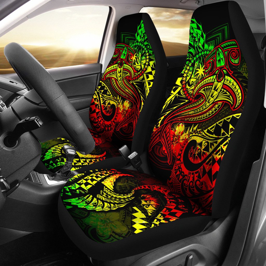 Chuuk Car Seat Covers – Reggae Shark Polynesian Tattoo – BN18