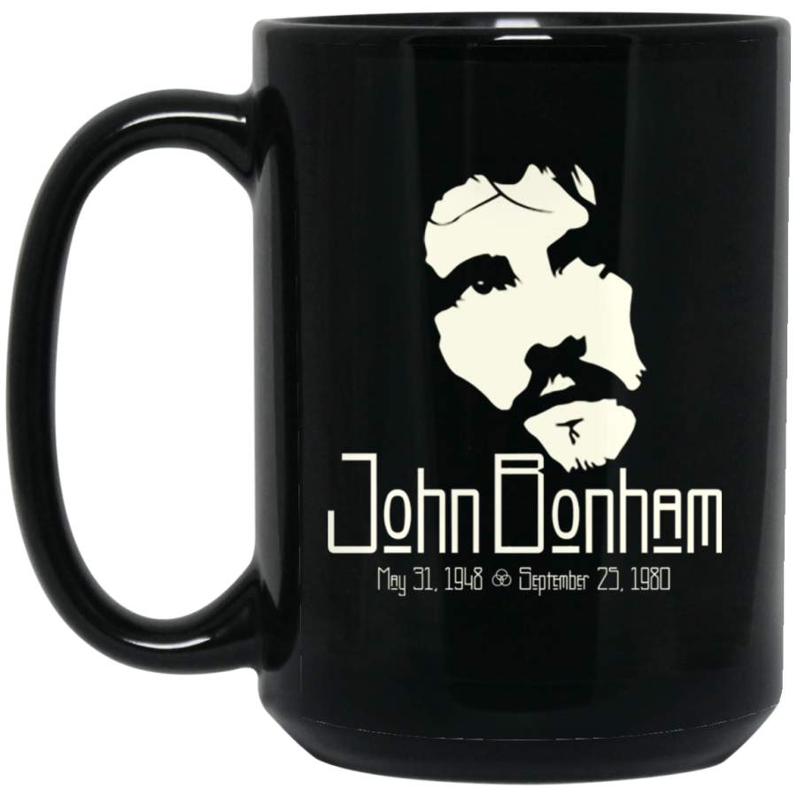 John Bonham Tribute Black Big Mug