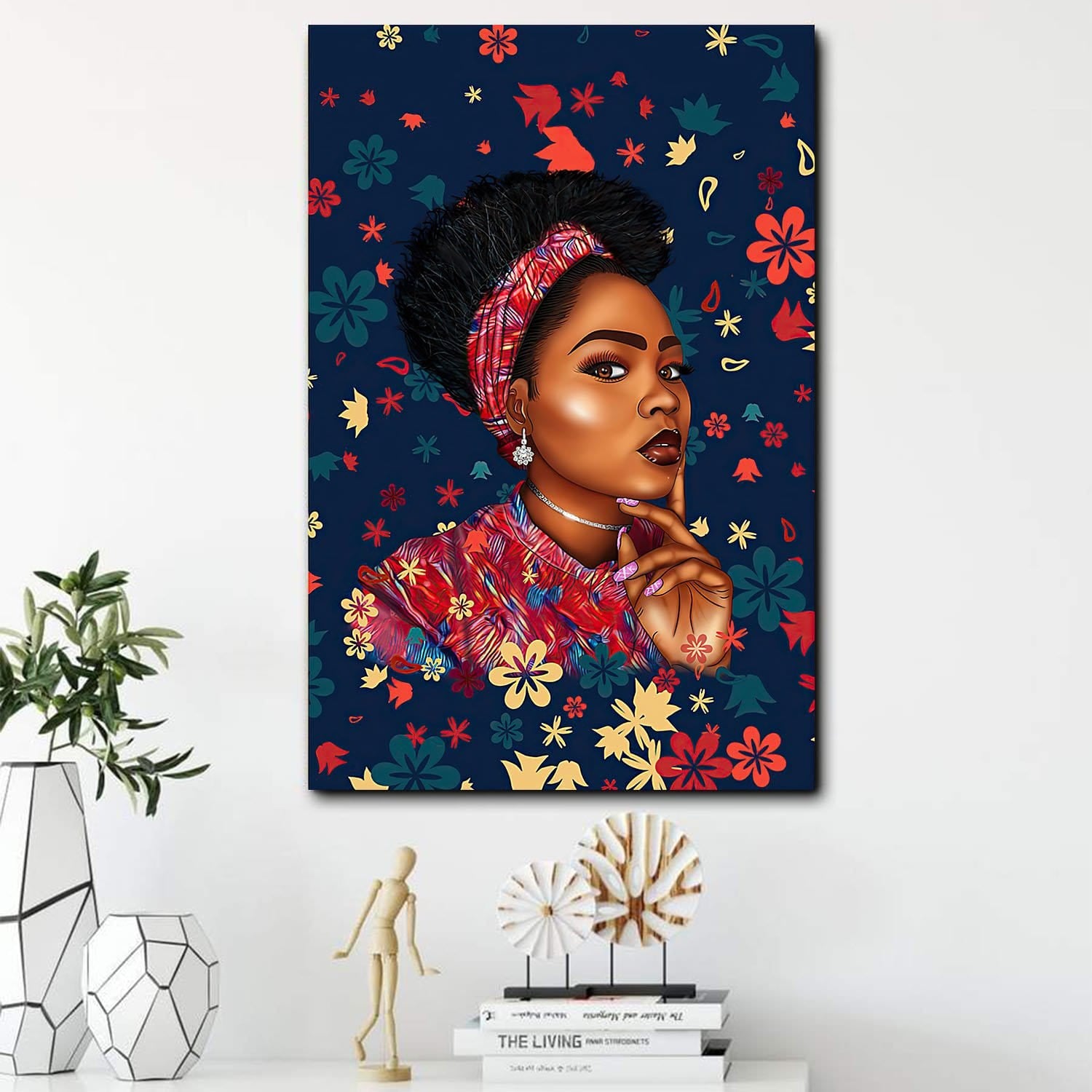 African American Poster Art Traditional Black Woman Black Home Decor