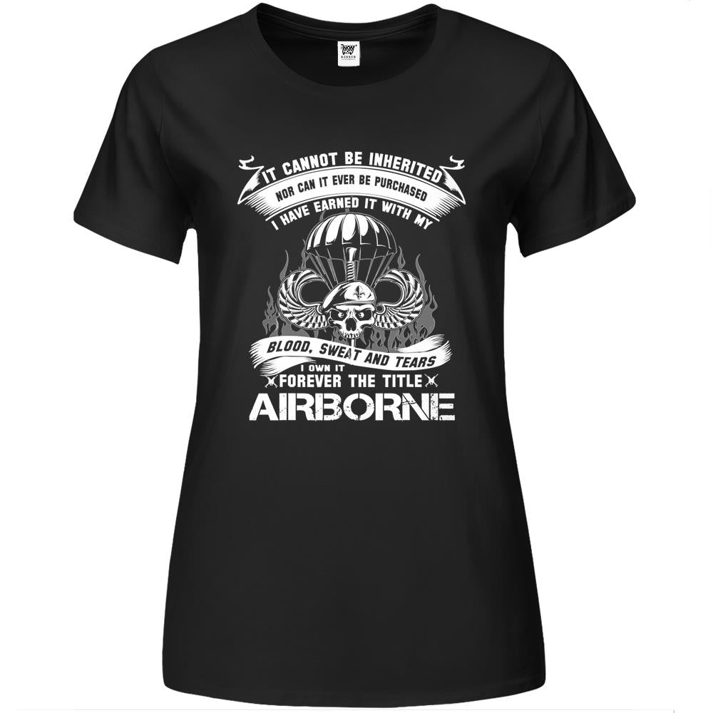 I Own It Forever The Title Airborne Army Ranger Veteran Premium Womens T Shirts