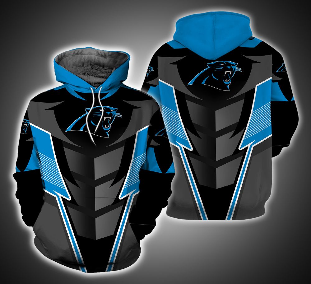 Carolina Panthers Armor 3D Printed Hoodie