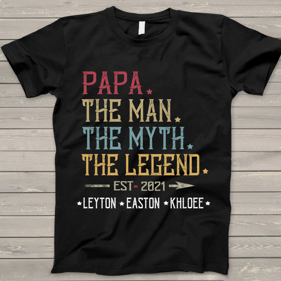 Papa The Man The Myth The Legend Est T-Shirt