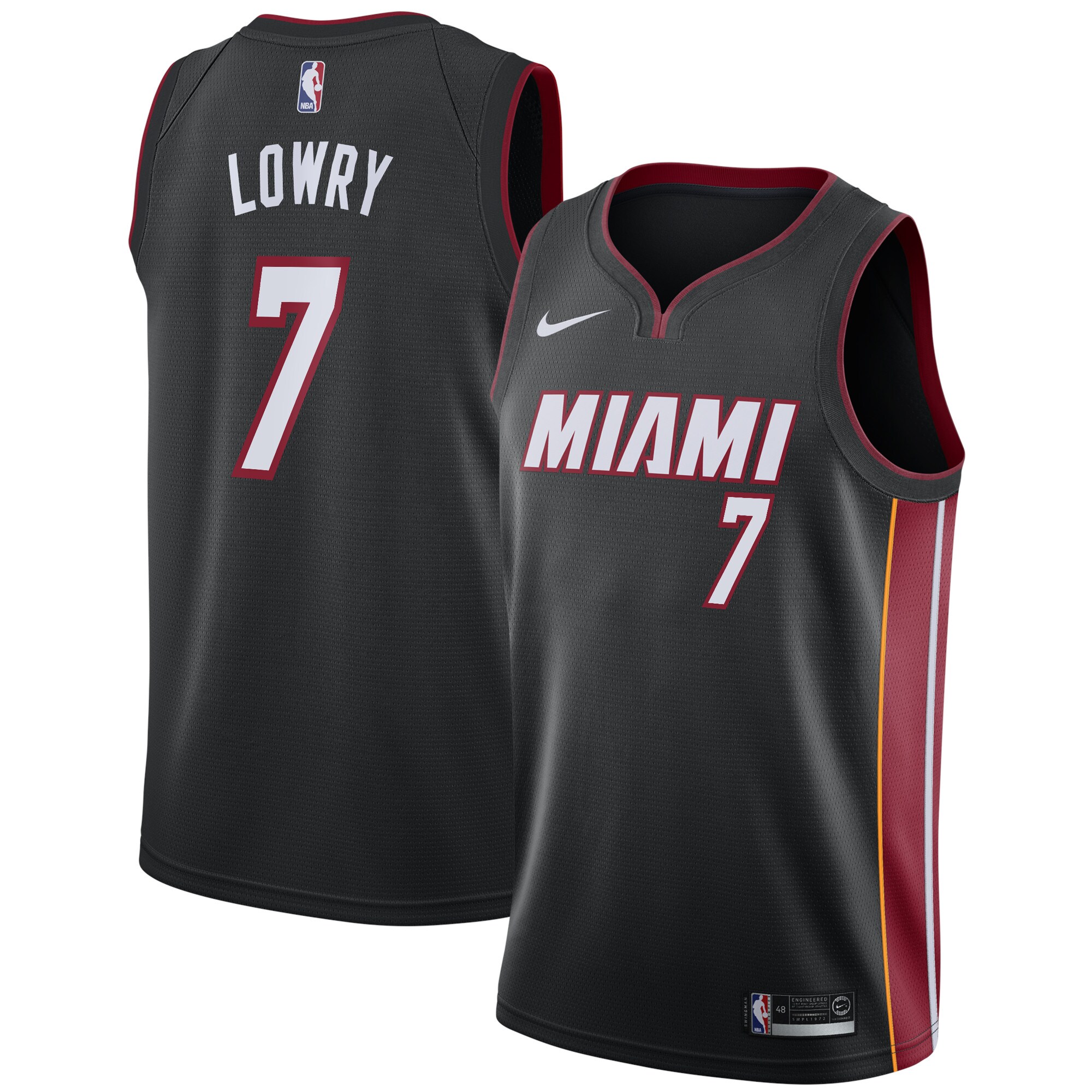 Miami Heat Icon Edition Swingman Jersey – Black – Kyle Lowry – Mens