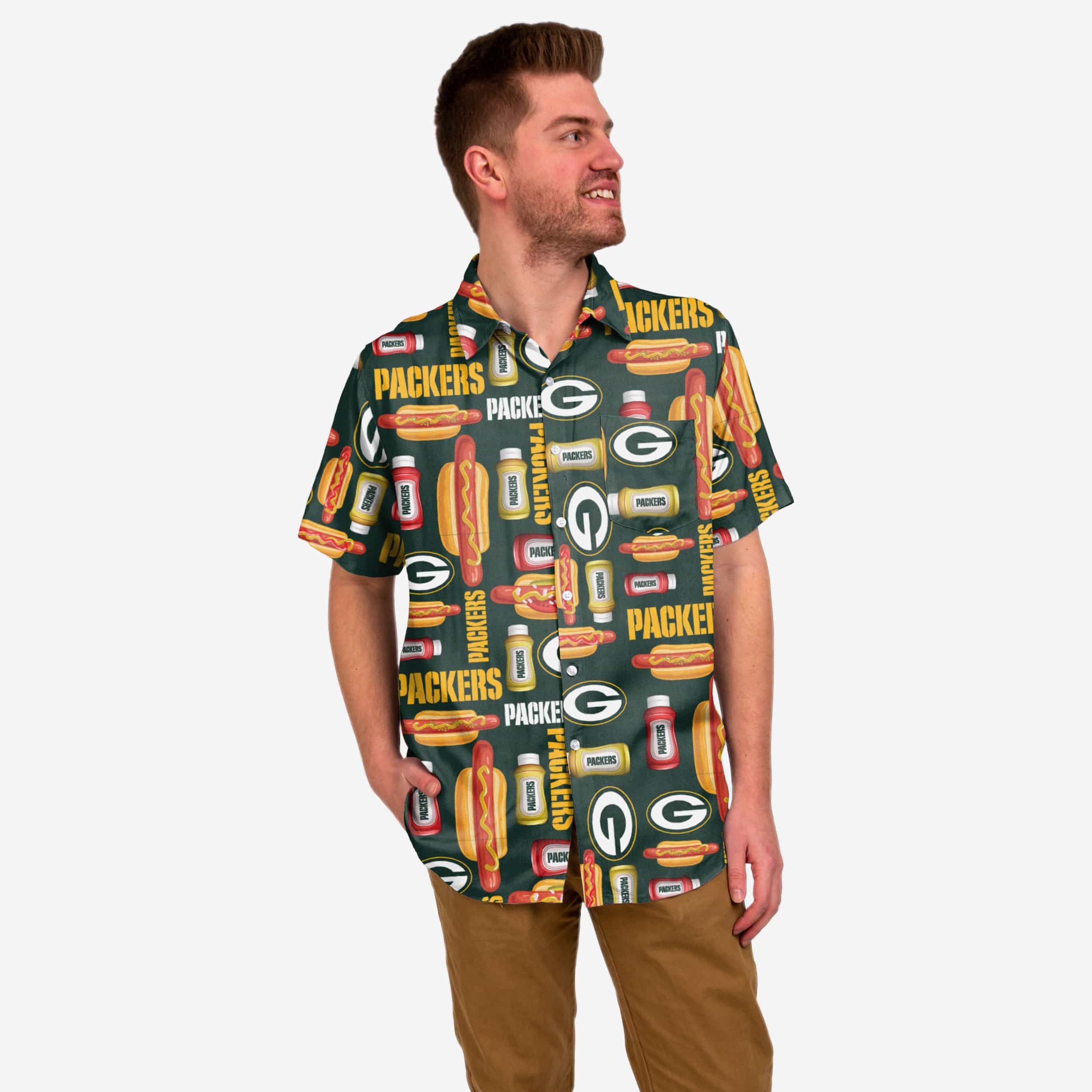 Green Bay Packers Grill Pro Button Up Shirt