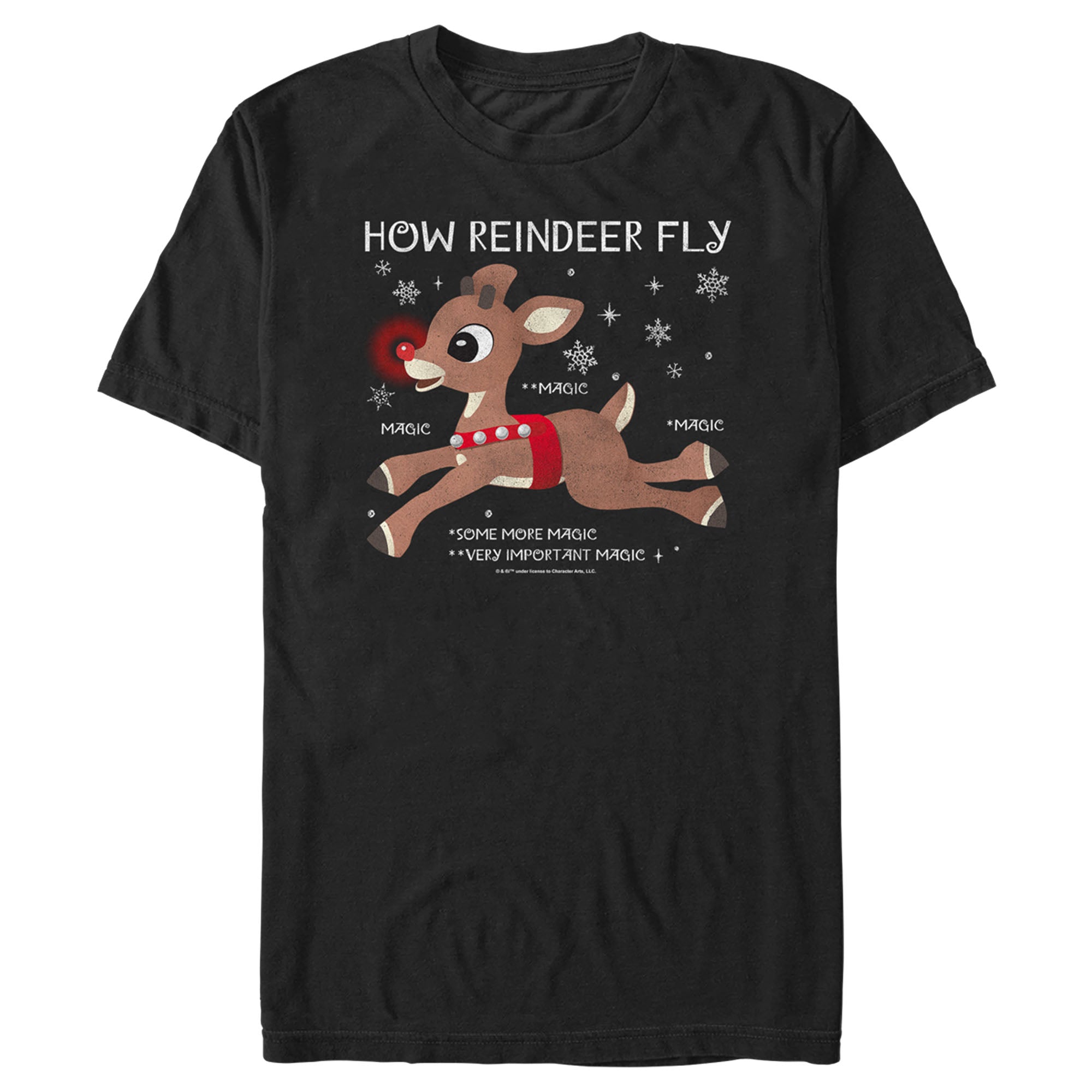 Rudolph The Red-Nosed Reindeer Men’S How Reindeer Fly  T-Shirt