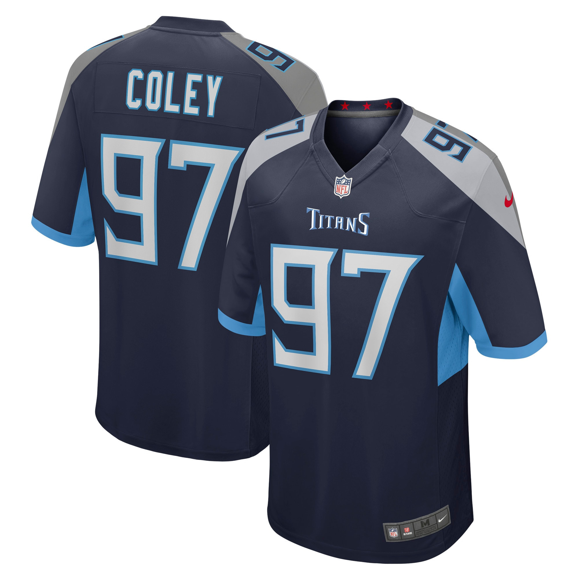 Trevon Coley Tennessee Titans Game Jersey – Navy NFL