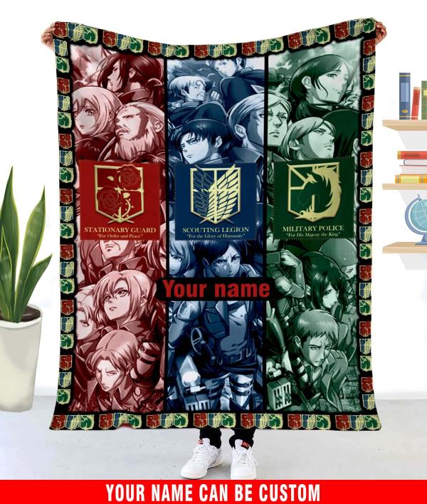 Attack On Titan Blanket Custom Nameanime Ahegao Manga