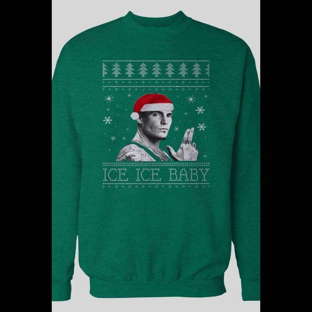 VANILLA ICE “ICE ICE BABY” UGLY CHRISTMAS SWEATSHIRT