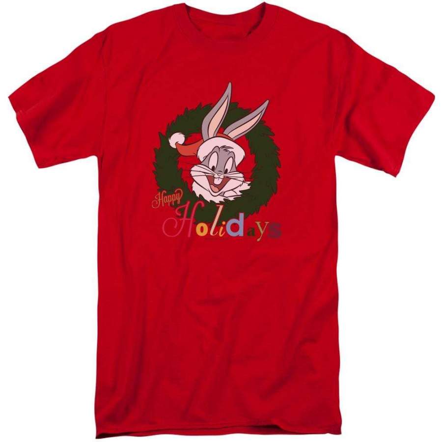 Looney Tunes Holiday Bunny Men’s Tall Fit T-Shirt