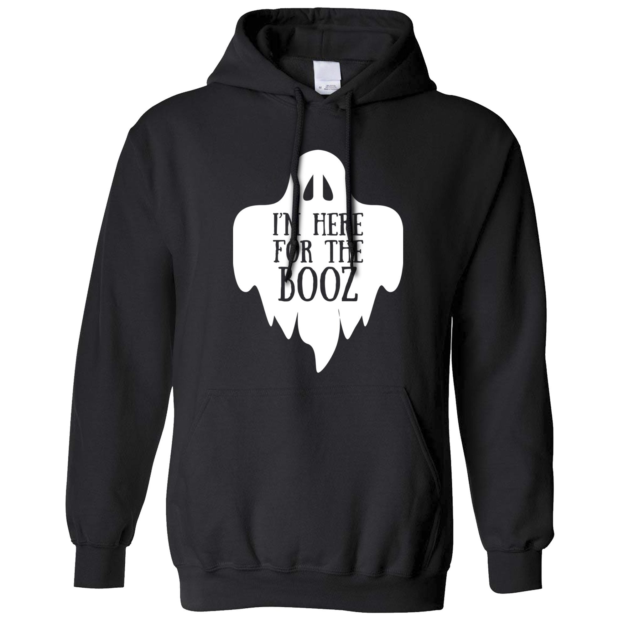 Novelty Halloween Hoodie I’M Here For The Booz Joke Hooded Jumper