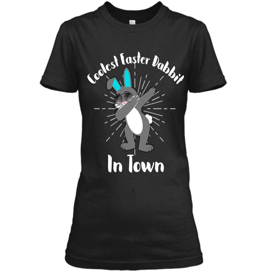 Dabbing Rabbit TShirt Coolest Easter Dabbit In Town Shirt Ladies Custom