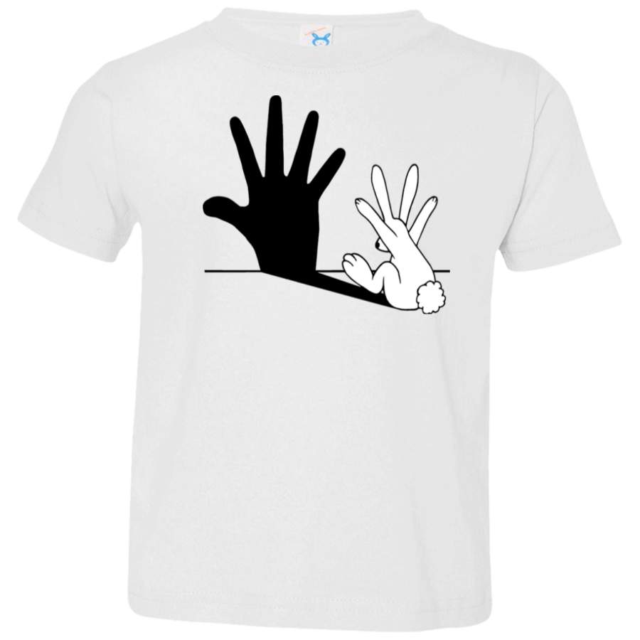 AGR Rabbit Hand Shadow Toddler Jersey T-Shirt