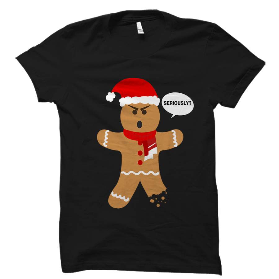 Ugly Christmas T-Shirt – Gingerbread Man Seriously