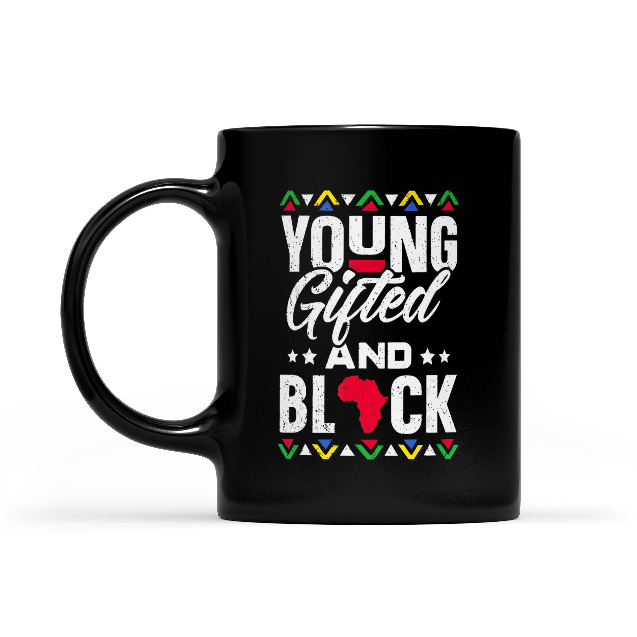 African American Pride Black History Month Dashiki Style  – Black Mug