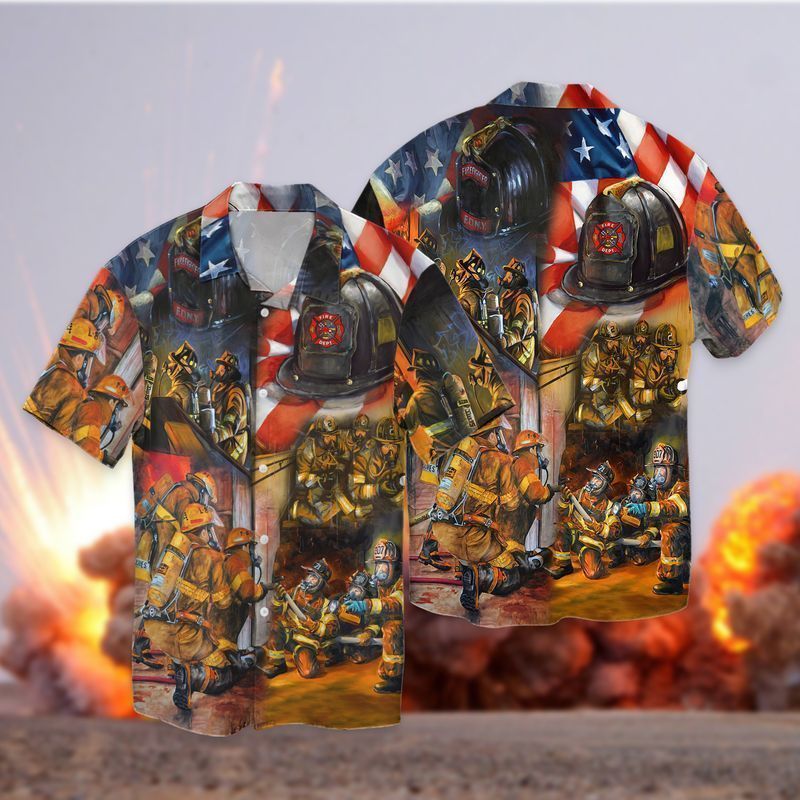 Memorial Day Firefighter 1 For Men And Women Graphic Print Short Sleeve Hawaii Casual Shirt Ha11605