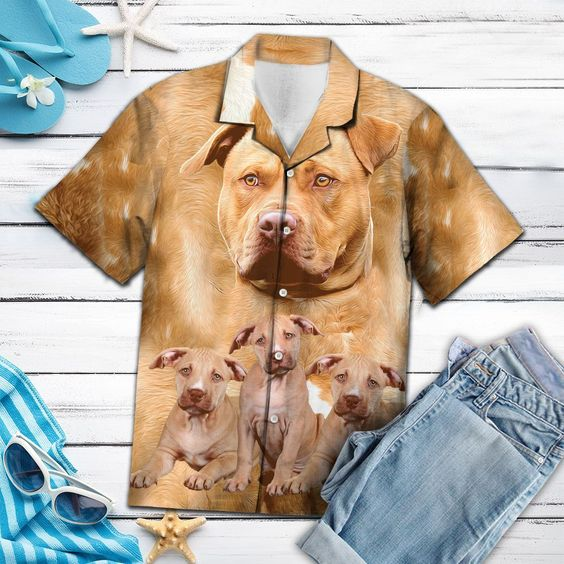 Pit Bull Terrier Hawaii Shirt Unisex Adult Ha109122