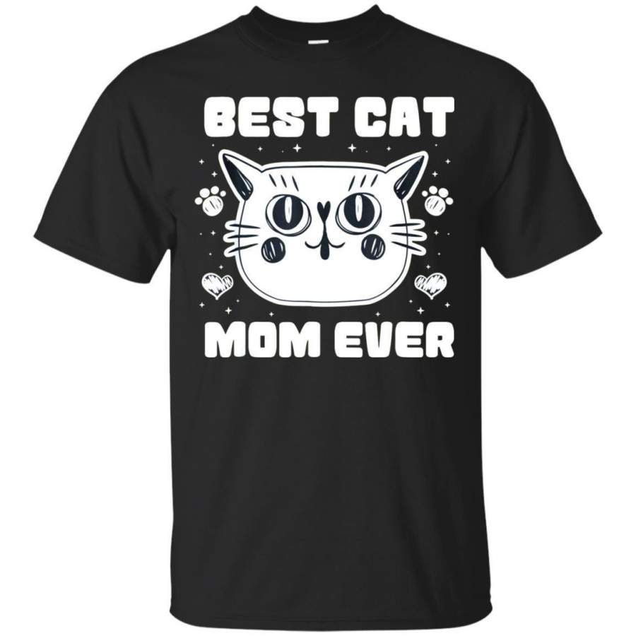 AGR Best Cat Mom Ever Funny Cat Lover T Shirt Jaq T-shirt