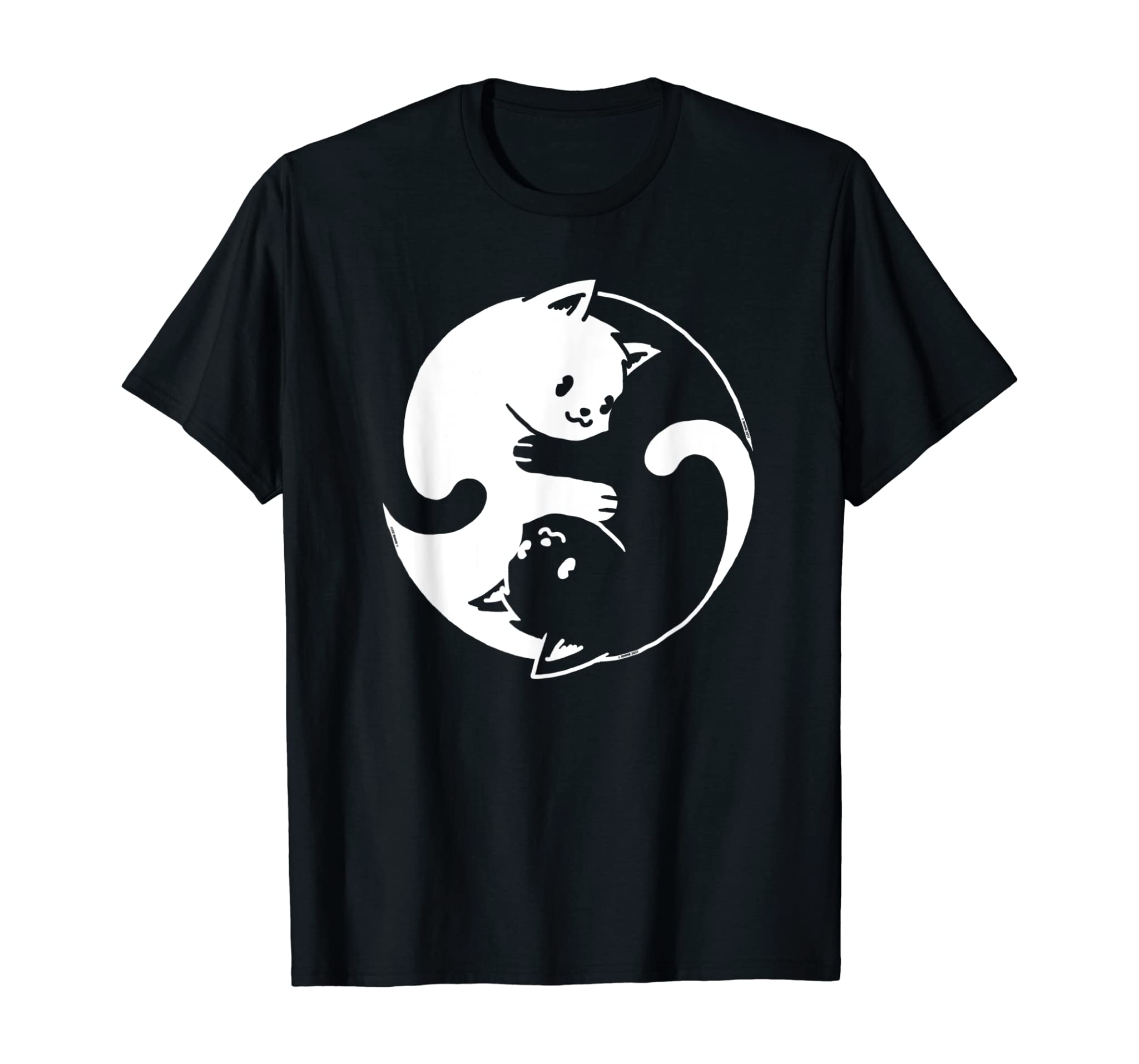 Yin Yang Cat Shirt I Love Cats Gift for Cat Lover Yoga Cat