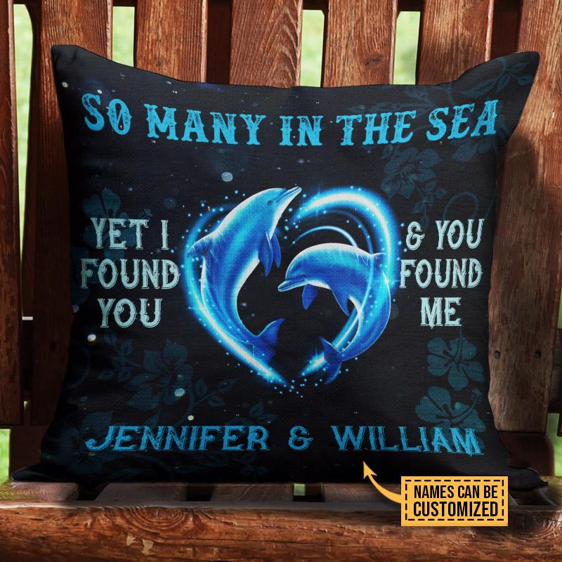 Dolphin So Many In The Sea Custom Pillow