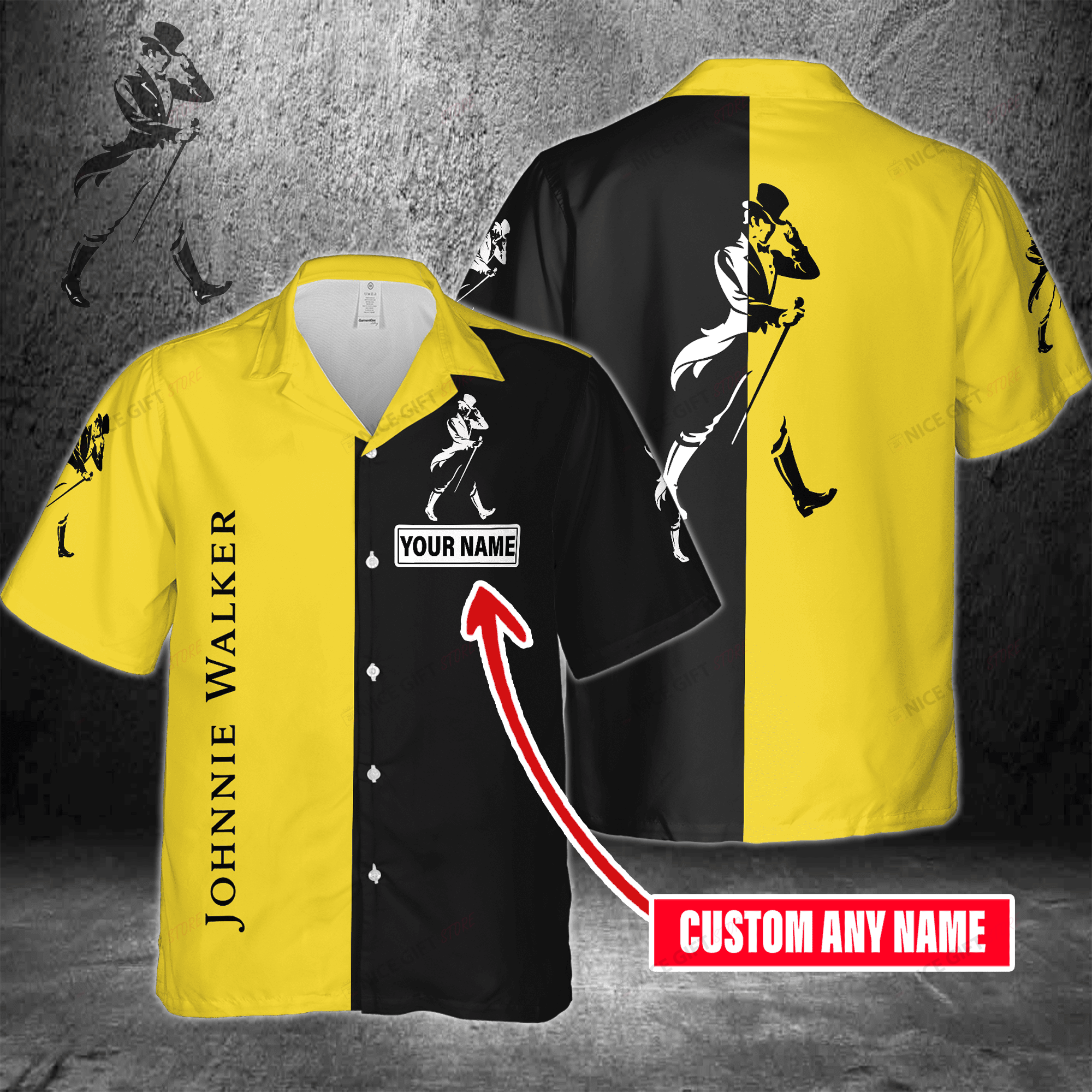 Johnnie Walker Custom Name Hawaiian Shirt 3Hs-O6A6